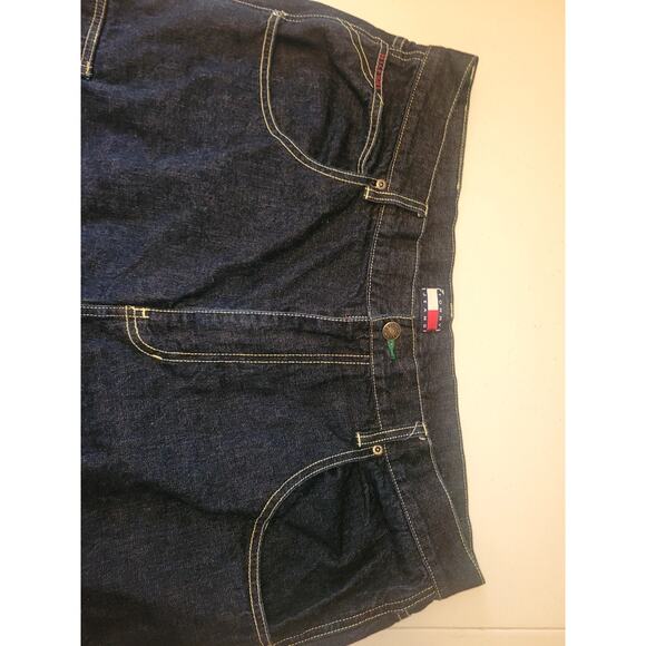 Vintage Tommy Jeans Tommy Hilfiger Carpenter Shorts/Jorts Y2K Baggy Denim| Sz 38 - Picture 9 of 16